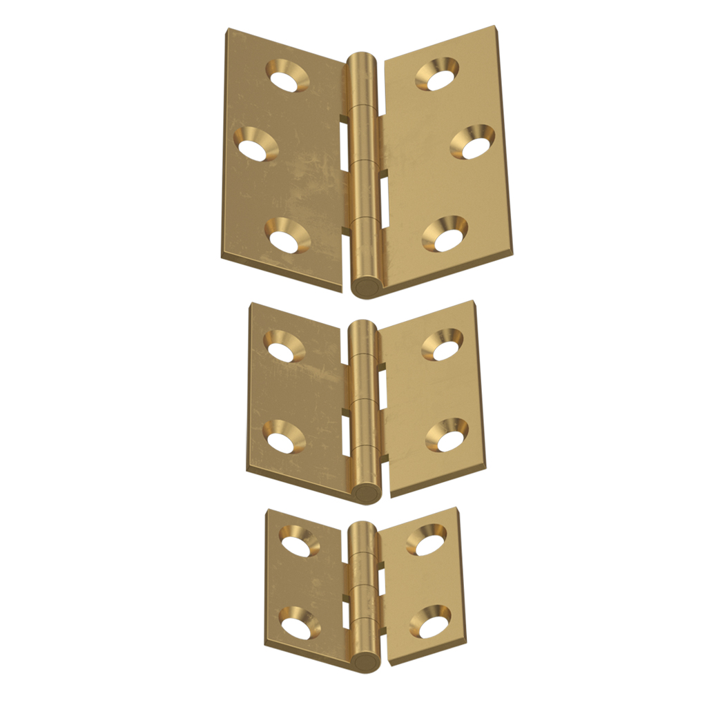 BRASS FLAT HINGES SATIN GOLD